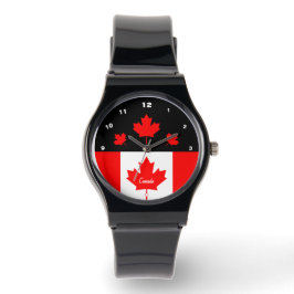 Canadian Flagga watch, Löv, Kanada/sport Armbandsur