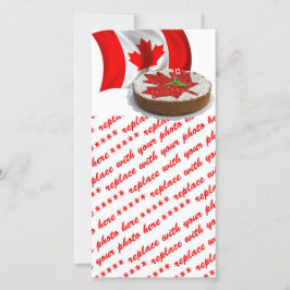 Canadian Flagga with Cherry Maple Löv Cake