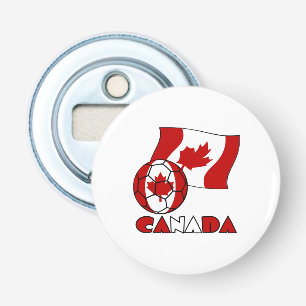 Canadian Flagga with Soccer Ball Flasköppnare