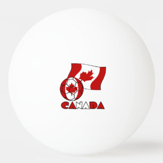 Canadian Flagga with Soccer Ball Pingisboll