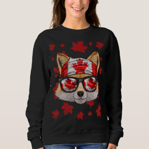 Canadian Fox Patriotic Canada Flagga Maple Löv Pri T Shirt