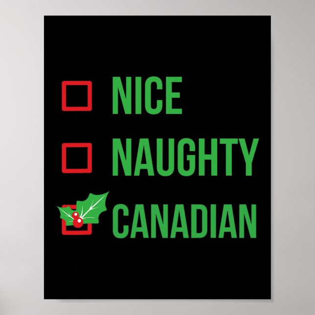 Canadian Funny Canada Pajama jul Gift Poster (Framsidan)