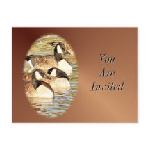Canadian Geese Postcard-bjudande - anpassa