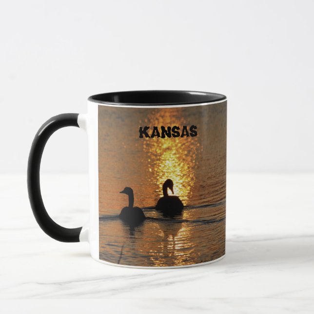 Canadian Geese Silhouette Mugg (Vänster)