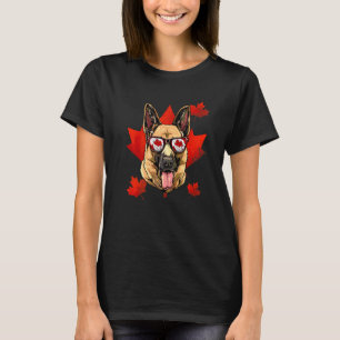 Canadian German Shepherd Maple Löv Patriotic Cana T Shirt
