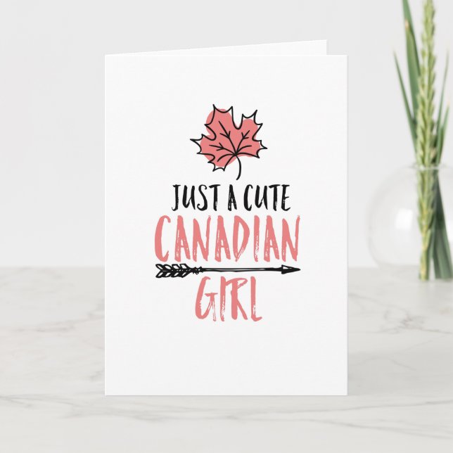 Canadian Girl Canada Gift Kort (Framsida)