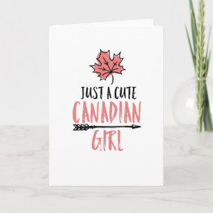 Canadian Girl Canada Gift Kort