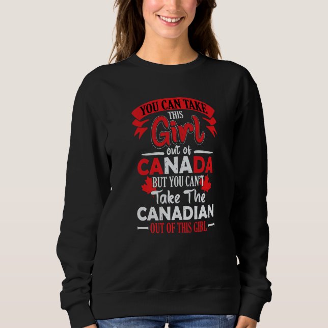 Canadian girl canadian roots proud of canada canad t shirt (Framsida)