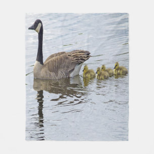 Canadian Goose and Goslings Fleecefilt