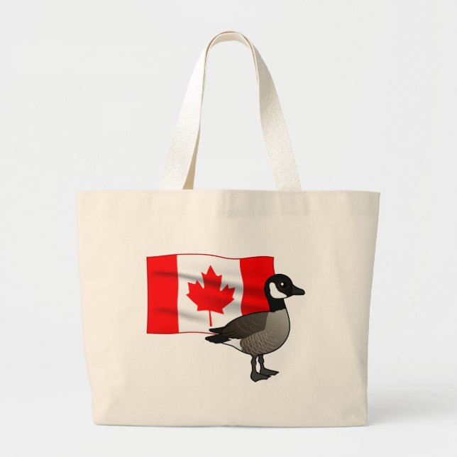 Canadian Goose & Flagga Jumbo Tygkasse (Framsidan)