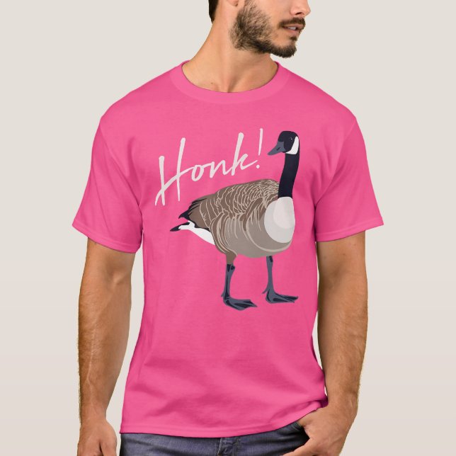Canadian Goose Honk Funny Cute Bird Hunter T Shirt (Framsida)
