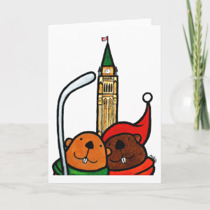 Canadian Greeting Card Funny Canadian Beavers Card Kort