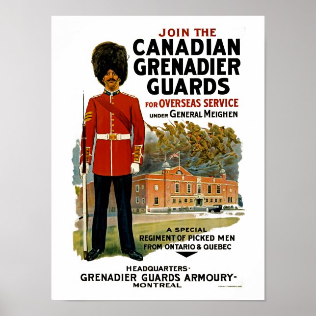 Canadian Grenadier Guards Poster (Framsidan)