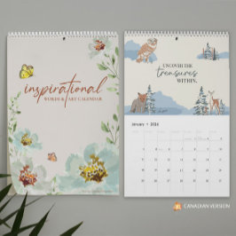 Canadian Grid 2026 inspirational Quotes and Art Kalender
