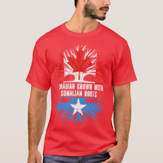Canadian Grown with Somalian Roots Canada Flagga T Shirt