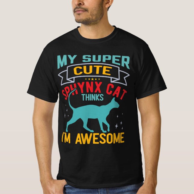 Canadian Hairless Sphynx Cat Funny T Shirt (Framsida)