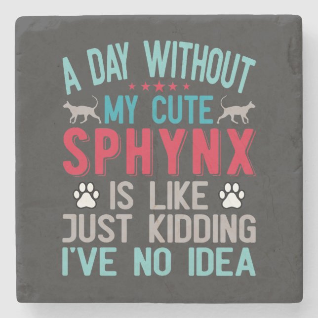 Canadian Hairless Sphynx Cat Owner Funny Say Stenunderlägg (Framsidan)