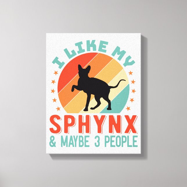Canadian Hairless Sphynx Cat Owner Humor Canvastryck (Framsida)