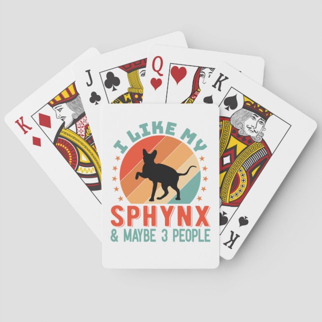 Canadian Hairless Sphynx Cat Owner Humor Casinokort (Baksidan)