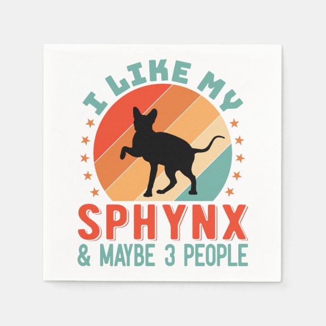 Canadian Hairless Sphynx Cat Owner Humor Pappersservett (Framsidan)