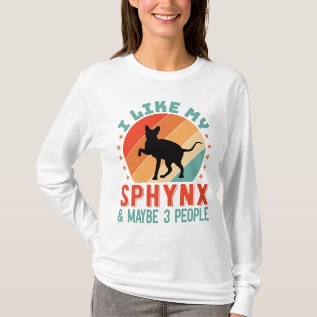 Canadian Hairless Sphynx Cat Owner Humor T Shirt (Framsida)