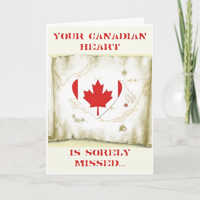 Canadian Heart-Military Valentine Helgkort (Framsida)
