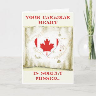 Canadian Heart-Military Valentine Helgkort