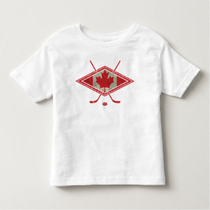 Canadian Hockey Flagga Logotyp T Shirt