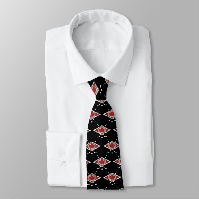 Canadian Hockey Flagga Logotyp Tie Slips (Bunden)