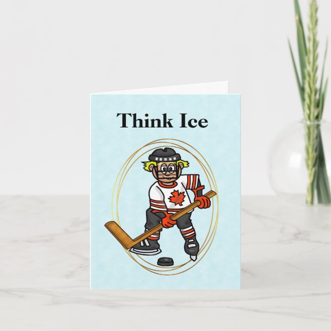Canadian Hockey Player Canada Day Card Kort (Framsida)