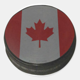 Canadian Hockey Puck Runt Klistermärke