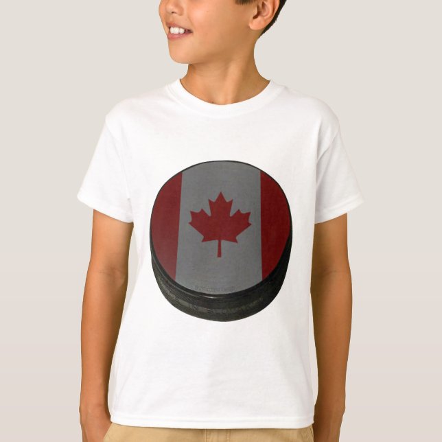 Canadian Hockey Puck T Shirt (Framsida)
