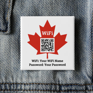 Canadian Hotel Wifi Details Plus QR-kod för person Knapp