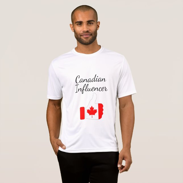 Canadian Influencer thumbs up Lighthouroute T Shirt (Hel framsida)