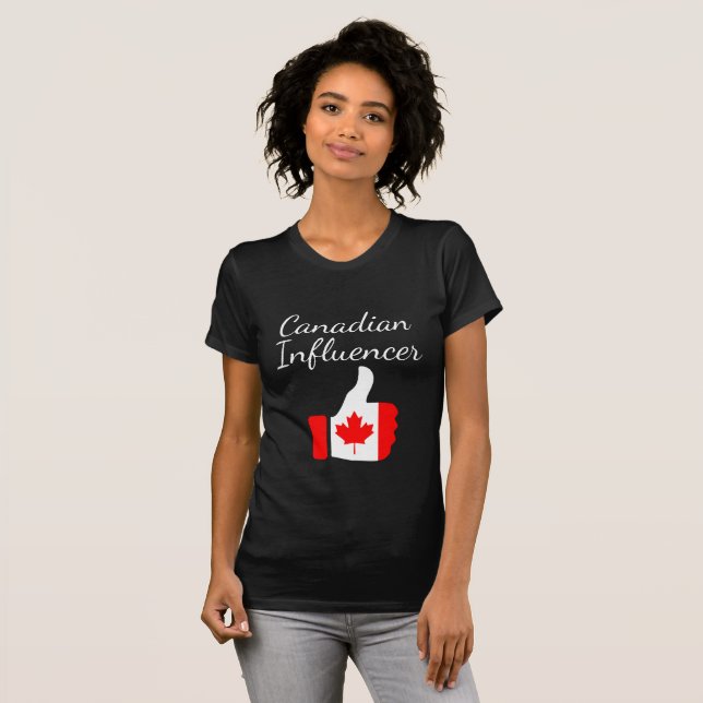 Canadian Influencer thumbs up Lighthouse T Shirt (Hel framsida)