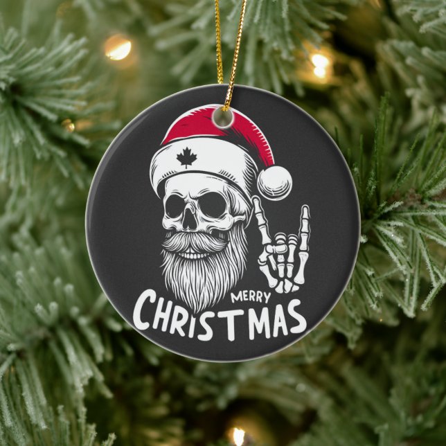 Canadian jul Skull Julgransprydnad Keramik (Träd)