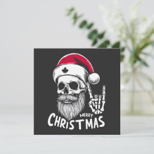 Canadian jul Skull Julkort