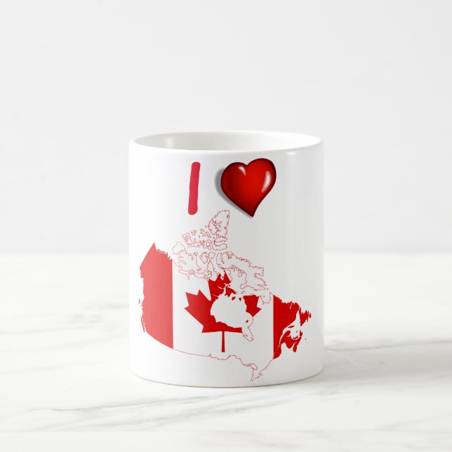 Canadian land flagga kaffemugg (Center)