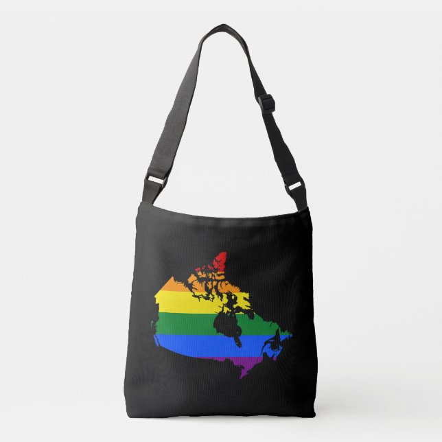 Canadian LGBT pride karta Crossbody Bag Axelväska (Framsida)