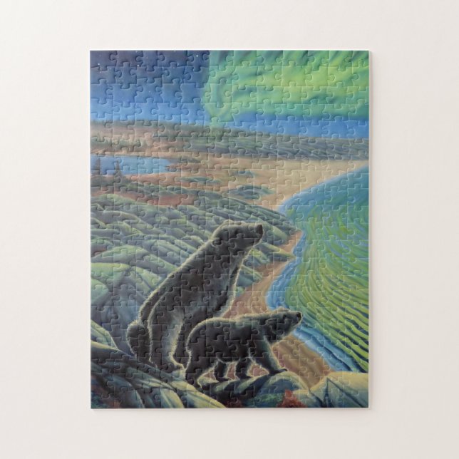 Canadian Ligcape Art Puzzles - Polar Bears Pussel (Vertikal)