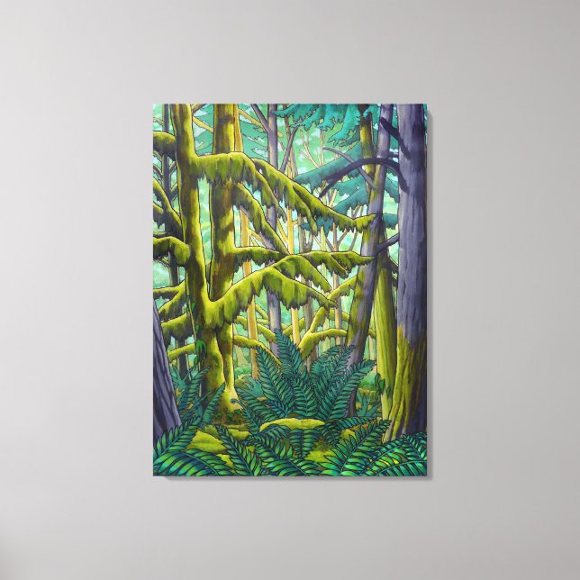 Canadian Ligcape Painting Forest, Kanvastryck (Framsida)