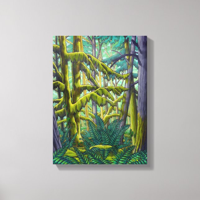 Canadian Ligcape Painting Print W. Kusten Forest Canvastryck (Framsida)