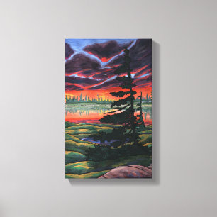 Canadian Ligcape Painting Sunset Canvas Small