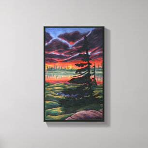Canadian Ligcape Painting Sunset Canvas Small