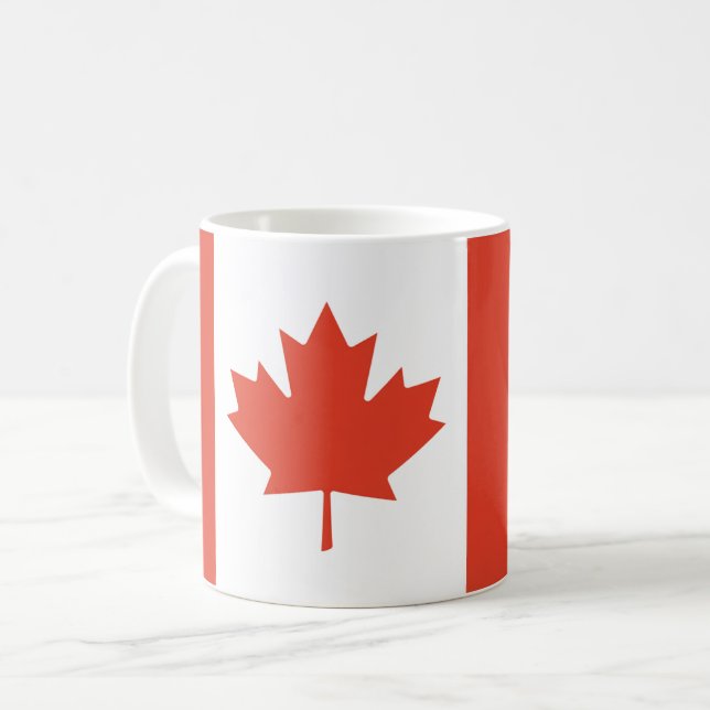 Canadian Maple Leaf Map Kaffemugg (Framsida vänster)