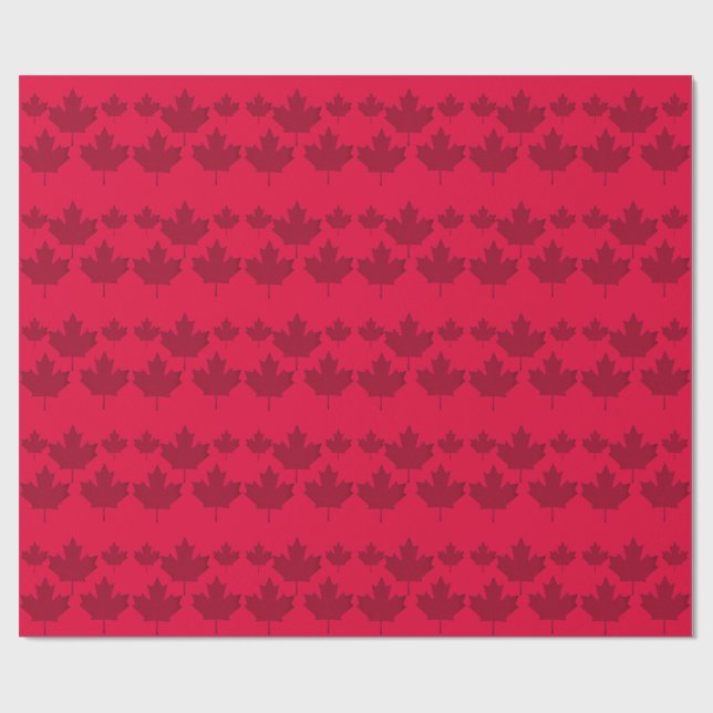 Canadian maple leaf. Patriotic. Wrapping Paper Presentpapper (Platt)