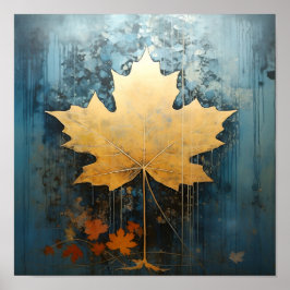 Canadian Maple löv art print Poster