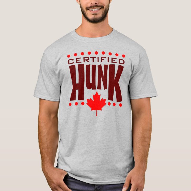 Canadian Maple Löv Auktoriserad HUNK Tee Shirt (Framsida)