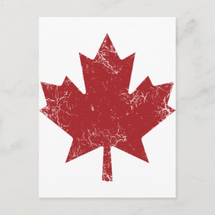 Canadian Maple Löv (Distress) Vykort