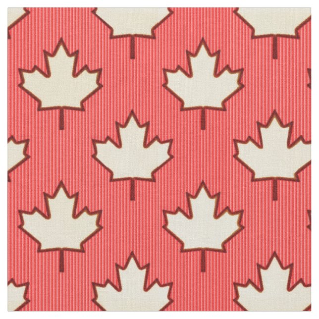 Canadian Maple Löv Fabric Tyg (Närbild)